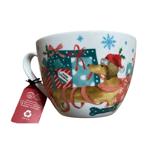 NWT Portobello By Design English Christmas Mugs 4 Set Bone China Festive Gift - Picture 8 of 11